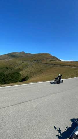 Open mountain road on the French side of the Pyrenees