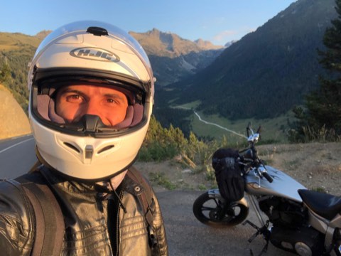 Rider in a high valley near Baqueira Beret, Val d Aran